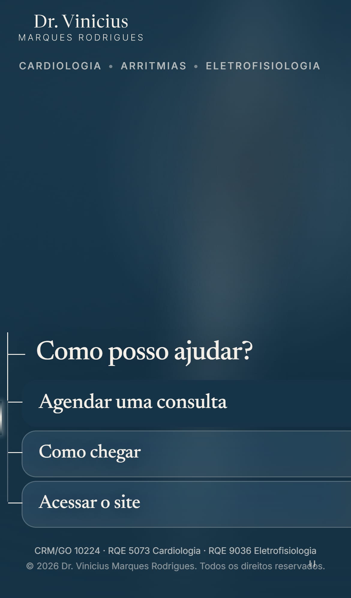 Página de links para o Instagram.