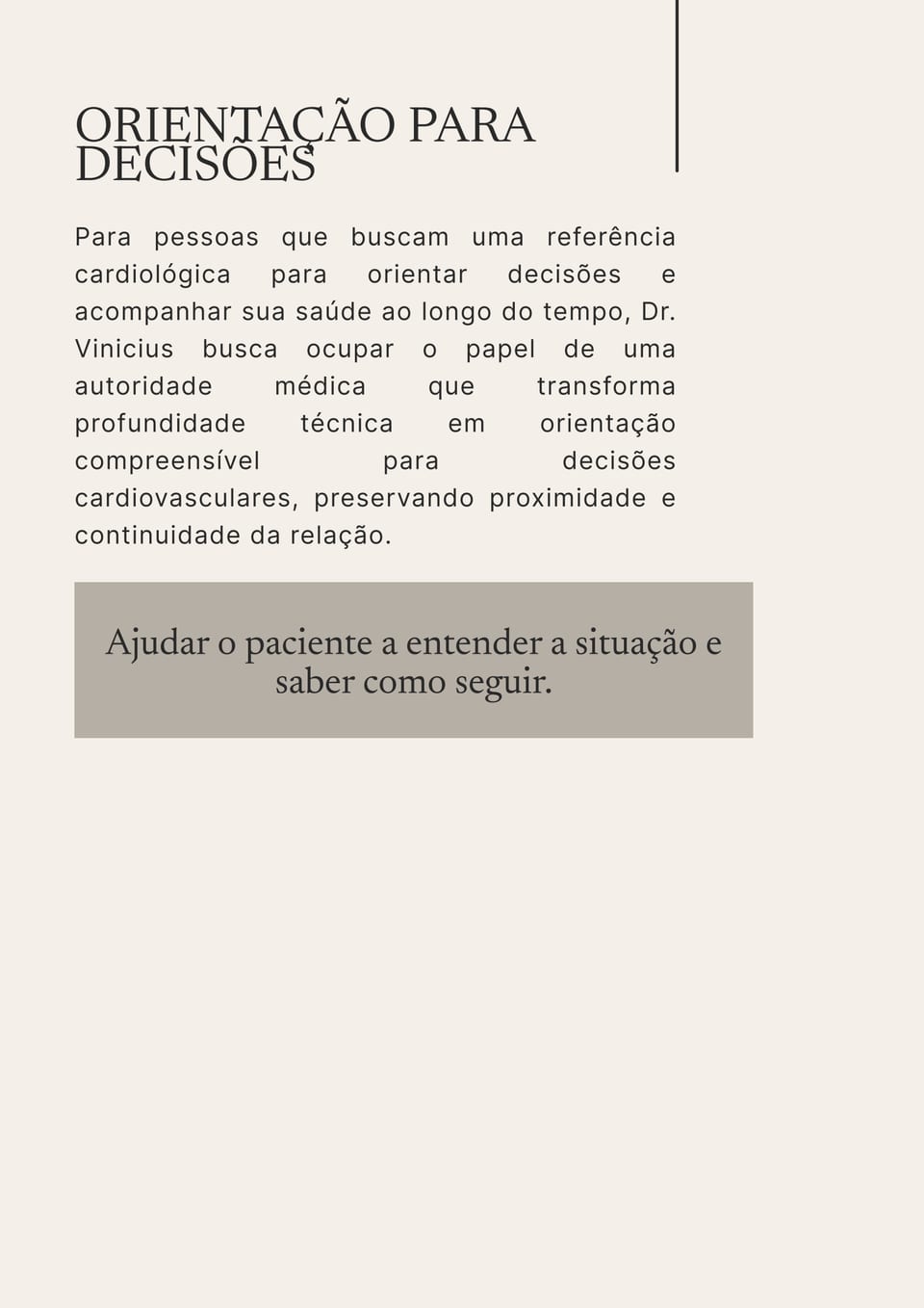 Página do brandbook sobre orientação para decisões.