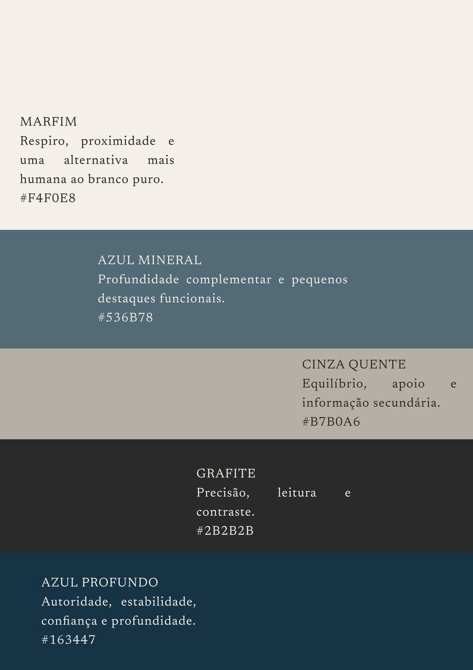 Paleta de cores no brandbook.