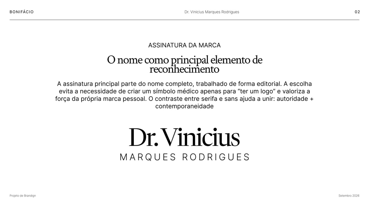 Assinatura Dr. Vinicius Marques Rodrigues no conceito visual.