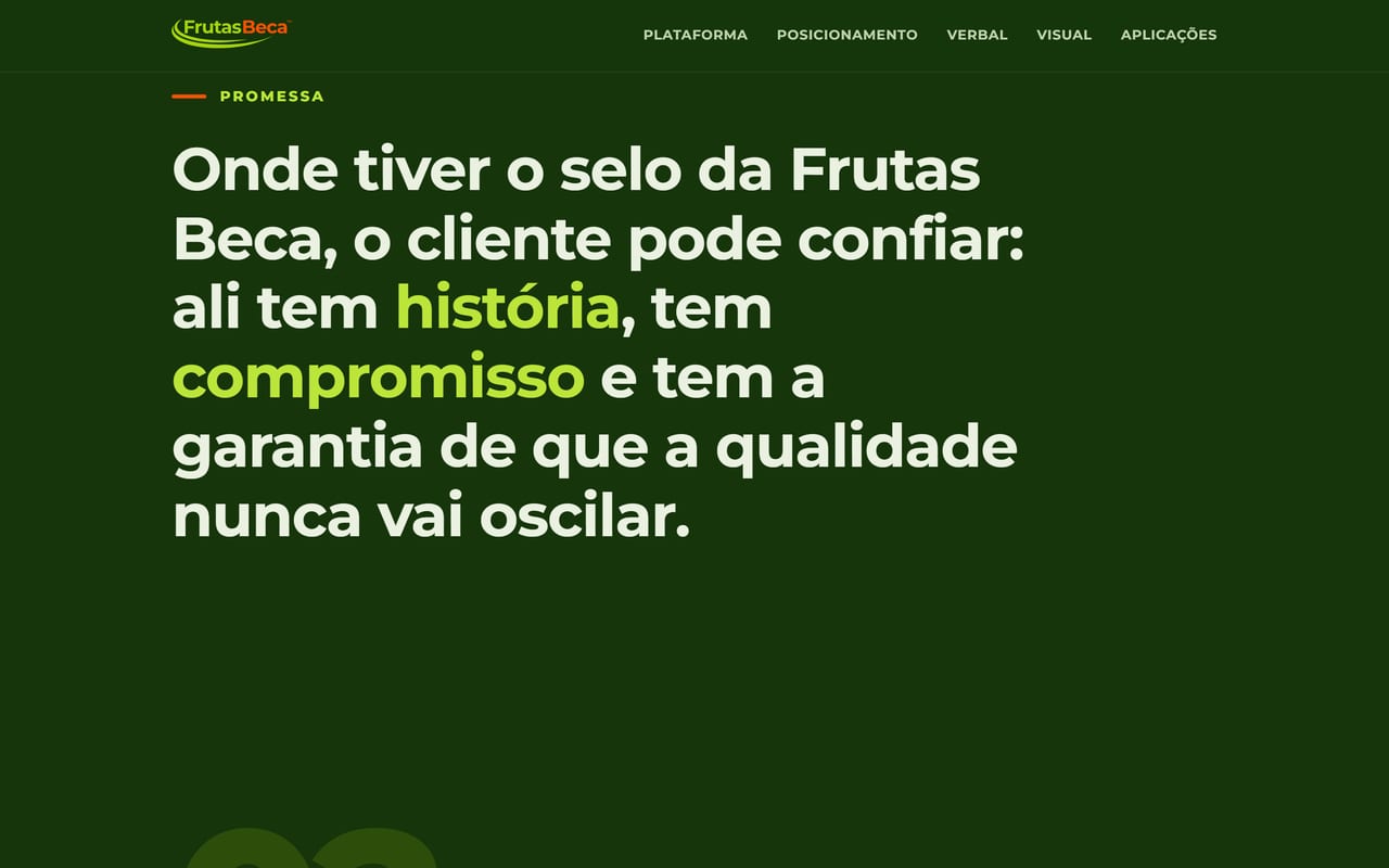 Página do manual com a promessa da marca.